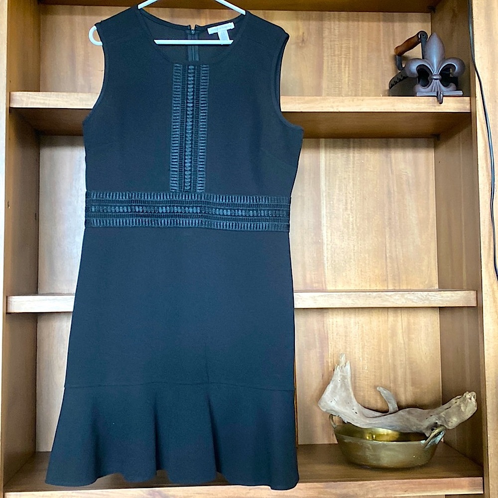 NWOT London Times Black Dress, size 14, sleeveless.